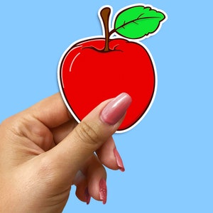 Divertido paquete de pegatinas de frutas de manzana para niños: cuaderno, computadora portátil, teléfono, automóvil, calcomanías para ventanas - útiles escolares, decoraciones artísticas, frutas