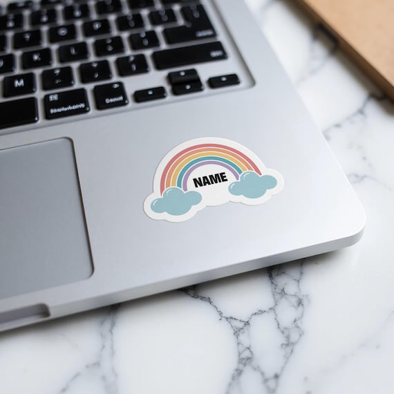 Rainbow Name Sticker: Personalized Decal for Kids