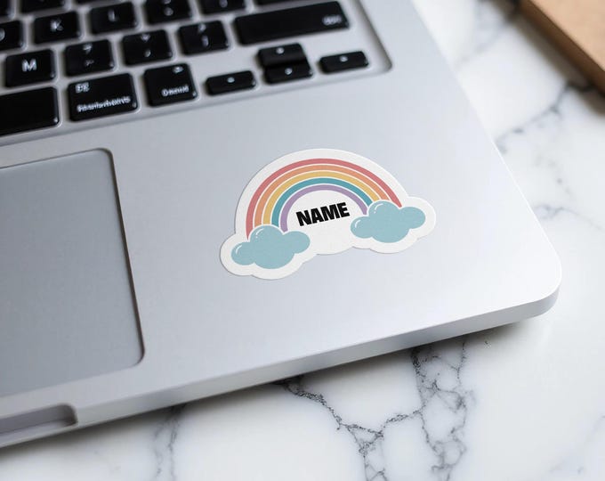 Rainbow Name Sticker: Personalized Decal for Kids