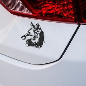 Adesivo in vinile volpe, adesivo per auto volpe, adesivo da parete con animali selvatici, adesivo per laptop volpe, adesivo in vinile con animali della foresta, adesivo con testa di volpe