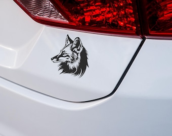 Adesivo in vinile con testa di volpe: adesivo per auto/laptop raffigurante animali selvatici