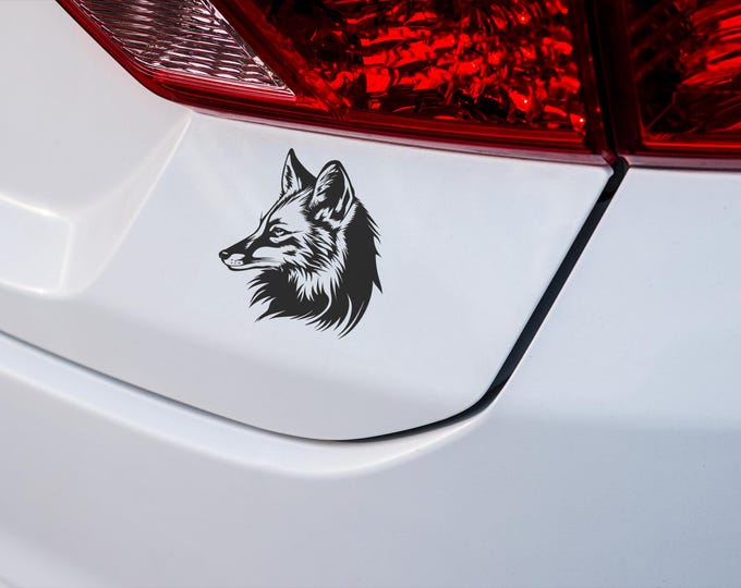 Fox Head Vinyl Decal: Wildlife Animal Car/Laptop Sticker