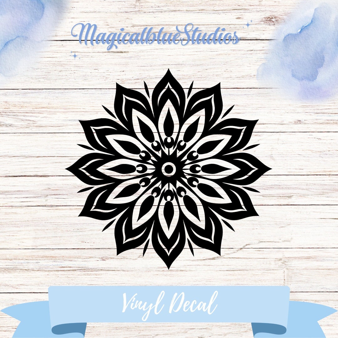 Mandala Vinyl Decal Sticker, Boho Wall Art Decor for Living Room ...