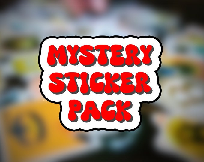 Featured listing image: Unique Mystery Sticker Pack - Random Assortment| Trendy & Vibrant Decals for Laptops, Water Bottles, and Journals, 5/10/20/30/50/70/100 size