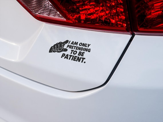 Sarcastic Hand Gesture Vinyl Decal - Funny Car Window Bumper Sticker Bold Graphic Gift