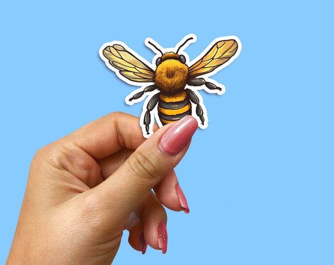 Bee Vinyl Sticker | Cartoon Bumblebee Decal