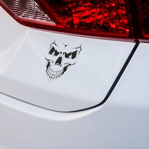 Skull Car Decal: Weatherproof Vinyl Sticker