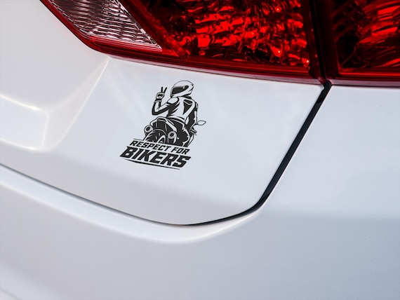 Motorcycle Vinyl Decal: Sport Biker Respect Sticker
