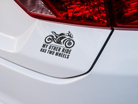 Sport Motorcycle Vinyl Decal My Other Ride Has Two Wheels