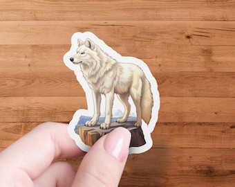 Die Cut Wolf Sticker: Waterproof Laminated Animal Decal