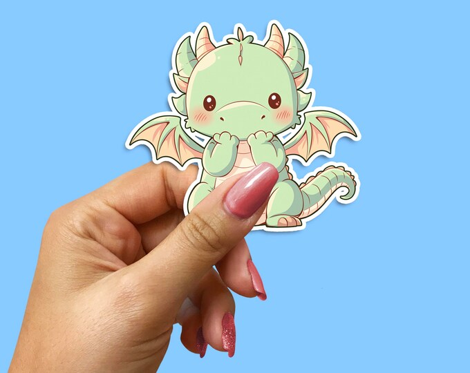 1" Adorable Kawaii Dragon Stickers Pack, Scrapbooking, Bullet Journals, and Crafts, Cute Animal Art, Stationery Lovers and DIY Projects