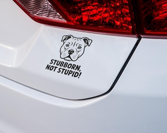 Staffordshire Bull Terrier Vinyl Decal Sticker – Dog Car Laptop Window Wall Decor