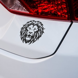 ライオンヘッドビニールデカール、防水ライオンデカールステッカー、壁、車、ノートパソコン、ウォーターボトルなど、ライオンシルエットデザイン、ホームデコレーション