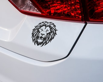 Lion Head Vinyl Decal ,Waterproof Lion Decal Sticker, Walls, Cars, Laptops, Water Bottles, and More, Lion Silhouette Design, Home Decor
