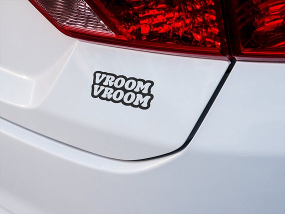 Personalized Vroom Vroom Car Decal: Customizable Vinyl Sticker