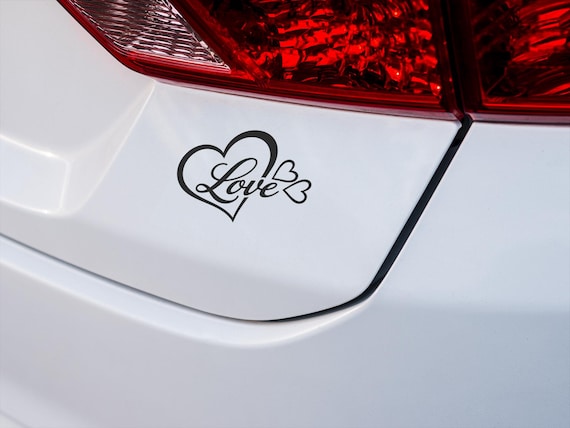 Romantic Love Heart Vinyl Decal for Wall Laptop Car Window – Cute Heart Shaped Love Sticker for Valentine’s Day Wedding Gift Decor