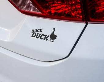 Duck Duck Goose Car Bumper Sticker - Funny Road Game Vehicle Decal, Humorous Car Accessory Gift for Drivers