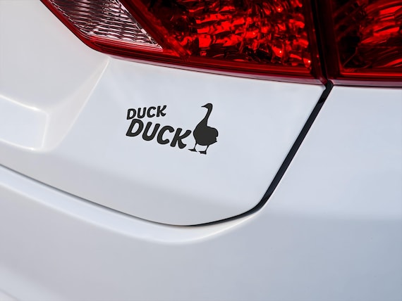 Duck Duck Goose Car Bumper Sticker: Humorous Vehicle Decal