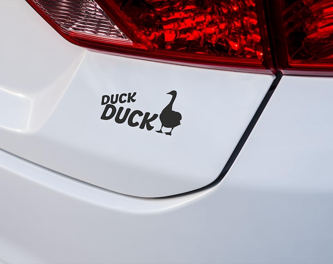 Duck Duck Goose Car Bumper Sticker: Humorous Vehicle Decal