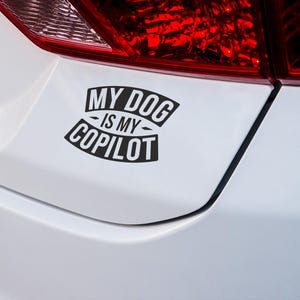 私の犬は私の副操縦士です。ビニール製デカールステッカー、犬のお母さん、犬好き、動物好き、車の窓用デカール、面白い装飾、犬のステッカー、ペット好き