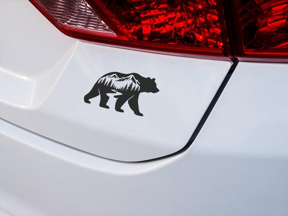 Bear Mountain Vinyl Decal for Car Window, Laptop and Water Bottle