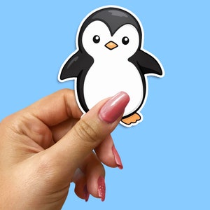 Cute Penguin Sticker - Adorable Animal Decal for Laptops, Water Bottles, Notebooks, and More - Charming Arctic Penguin Vinyl Sticker