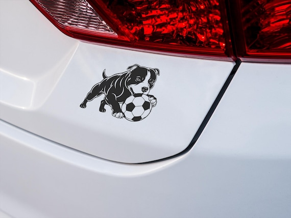 Staffordshire Bull Terrier football Vinyl Decal Sticker for Car Laptop