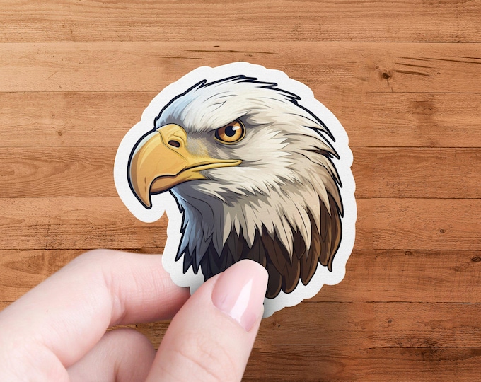 Majestic Eagle Sticker: Bird of Prey Decal for Laptop, Water Bottle & Outdoor Nature Decor