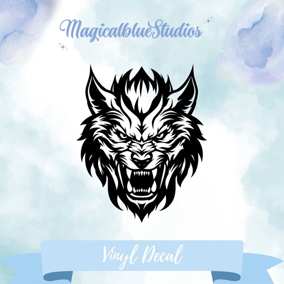 Werewolf Vinyl Decal for Cars, Laptops, and More - Unique and Customizable Design with Intricate Details and Vibrant Colours