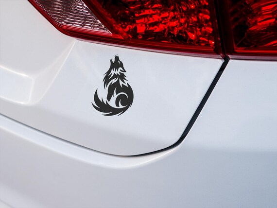 Howling Wolf Vinyl Decal Black Animal Sticker for Laptop Car Window