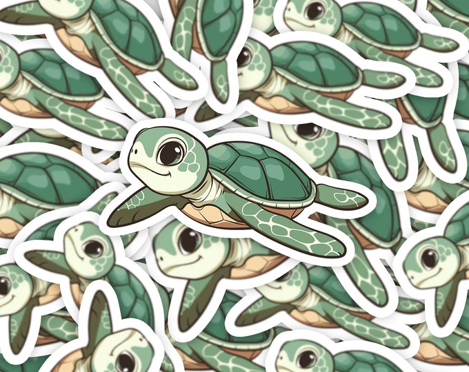 Turtle Sticker Pack: Waterproof Vinyl Decals for Kids