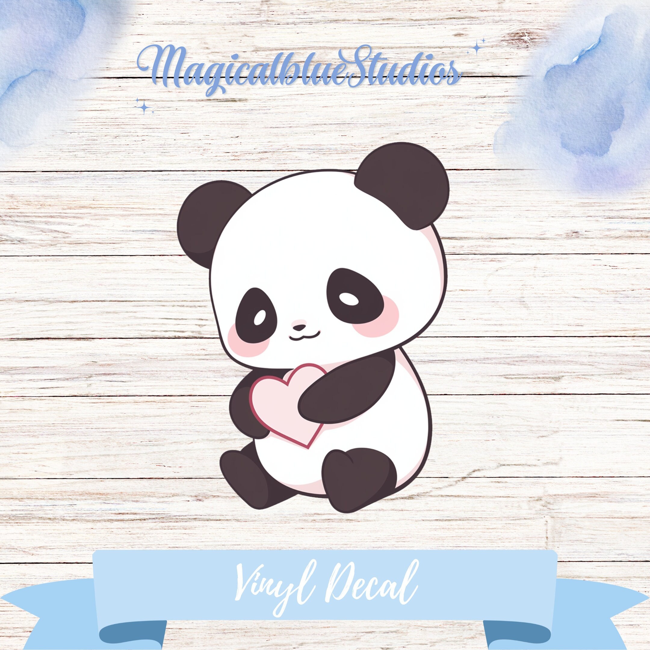 Kawaii Panda Head Sticker