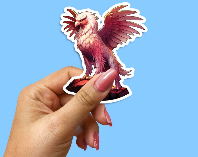 Griffin Sticker Mythical Creature Fantasy Decal - Magical Beast Vinyl Art for Laptop Water Bottle