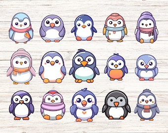 Penguin Sticker Set Penguin Sticker Set