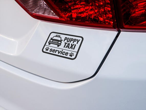 Puppy Taxi Vinyl Car Decal Pet Service Vehicle Sticker