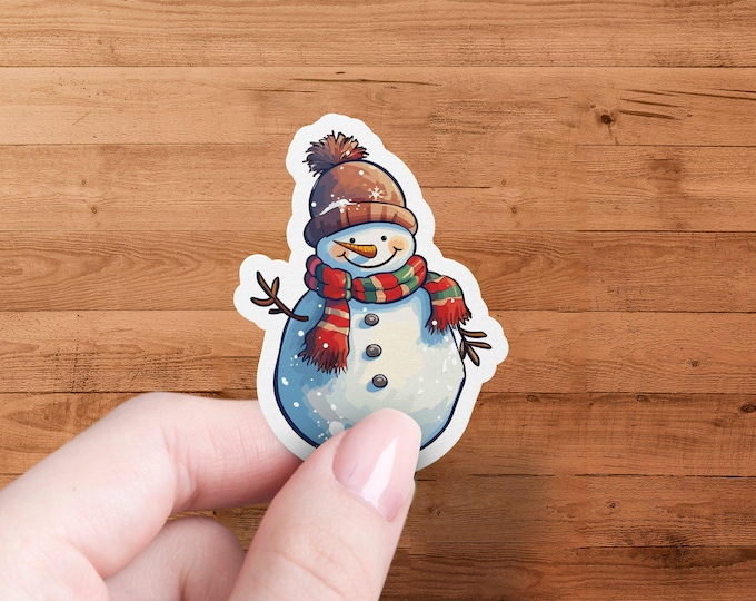 Snowman Sticker, Christmas Holiday Sticker, Cute Snowman Decor, Winter Sticker, Festive Snowman Design, Seasonal Sticker, Kids Sticker