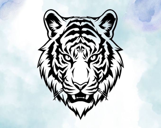 Tiger Head Vinyl Decal Sticker for Car Laptop Wall Art Tumbler Phone Outdoor