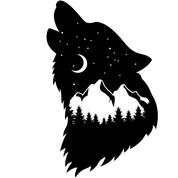 Mountain Wolf Vinyl Decal Wolf Car Decal Multiple Sizes and Etsy