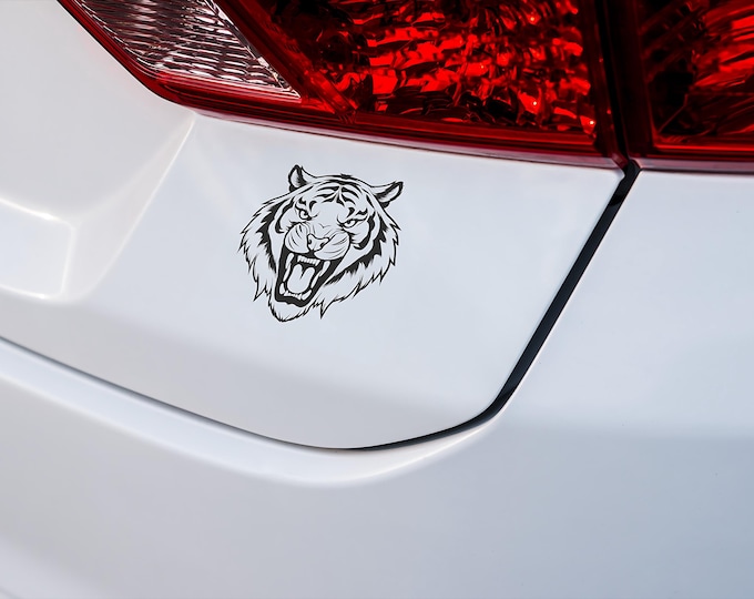 Roaring Tiger Head Vinyl Decal: Car, Laptop, Wall Art