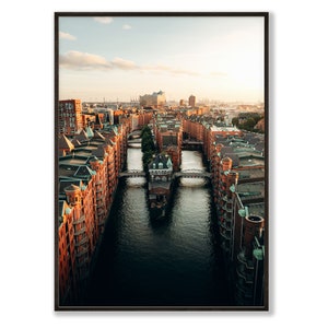 Premium Poster Hamburg - View of the Speicherstadt in summer - Free shipping | tombaenre®