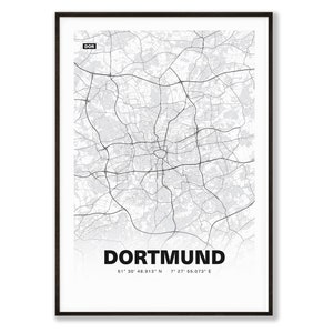 Dortmund Stadtplan / Stadtkarte | Premium Poster | Versandkostenfrei | tombaenre®
