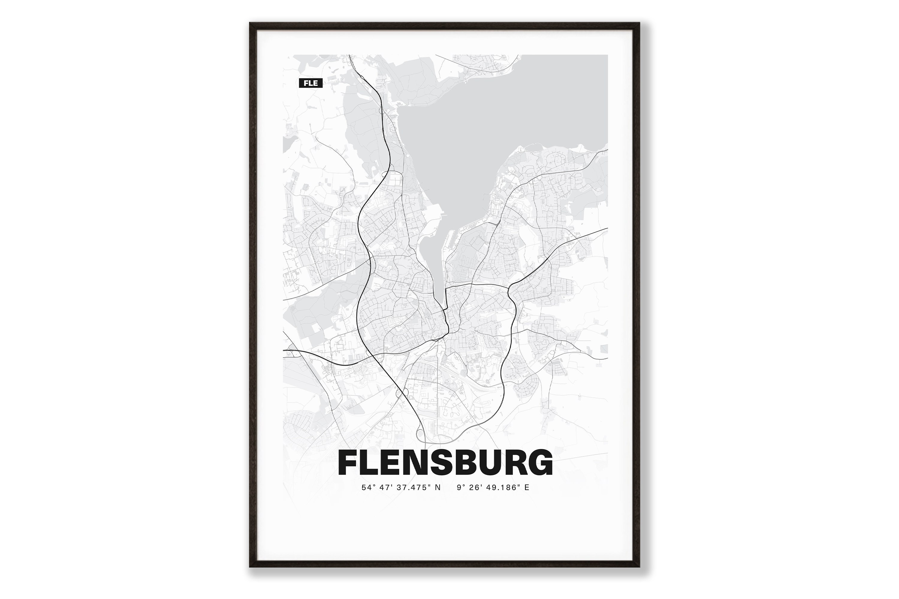 Flensburg city map / city map | Premium poster | Free shipping | tombaenre®