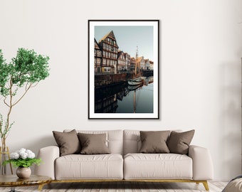 tombaenre® Premium Poster Stade - Seehafen - Wohndeko | Wanddeko | Kunstdruck | Wandbilder | Versandkostenfrei