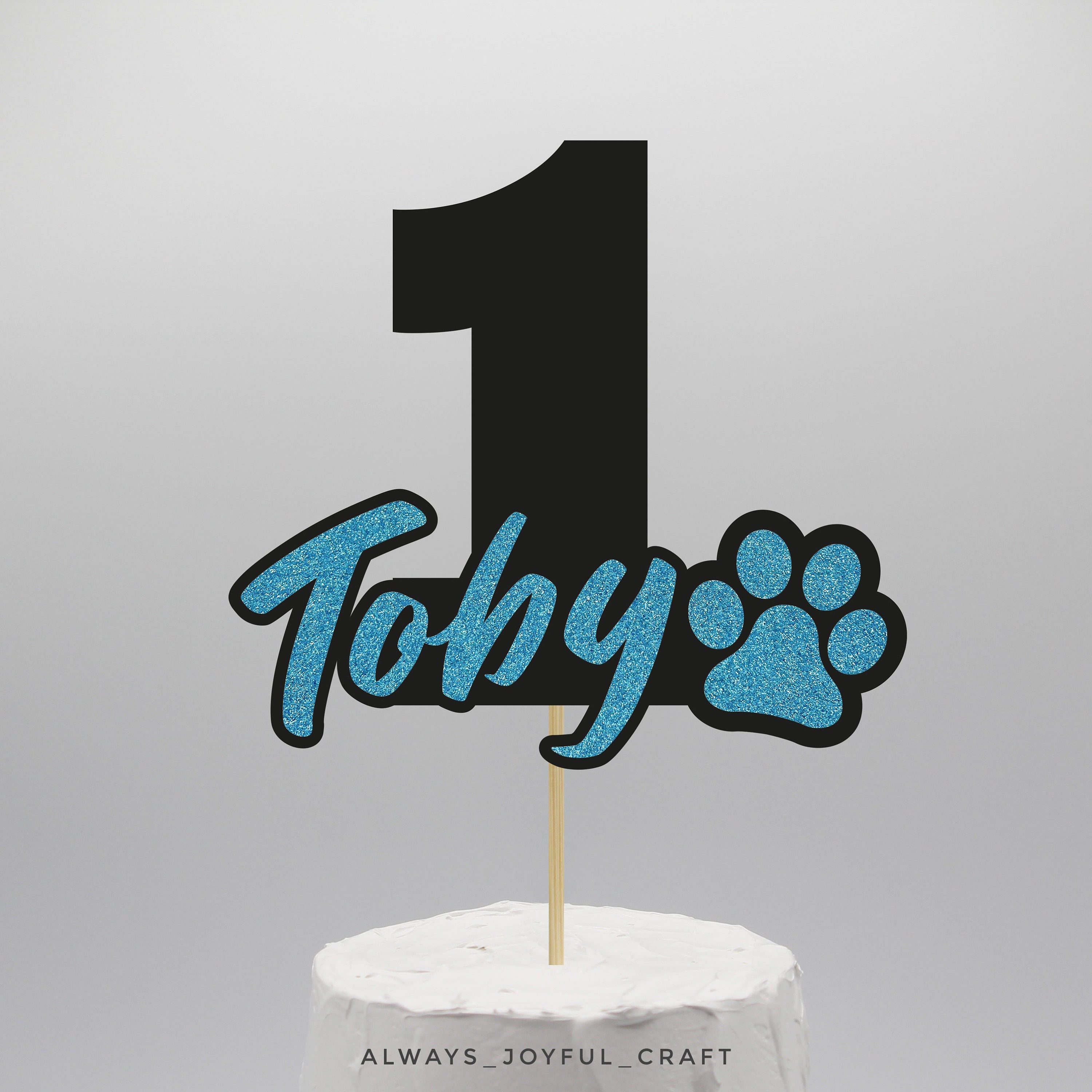 Dog birthday topper/ Dog cake topper/ birthday topper/ name Etsy