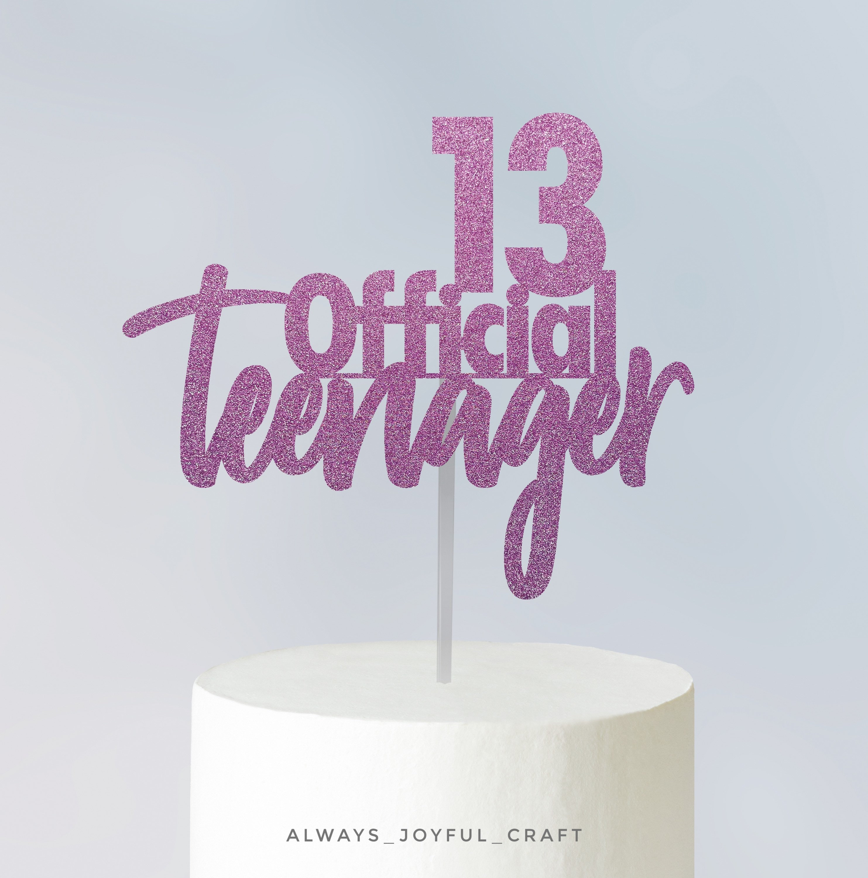Official teenager/ cake topper/ 13th birthday topper/ | Etsy