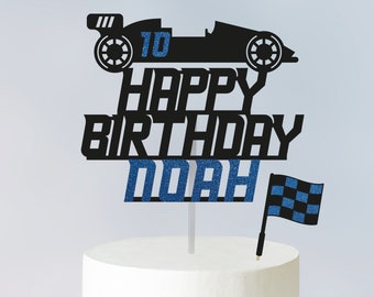 Racing Car cake topper/Personalize topper/ Birthday cake topper/ Custom Name Topper/ Birthday decoration/ Cake decoration/sports