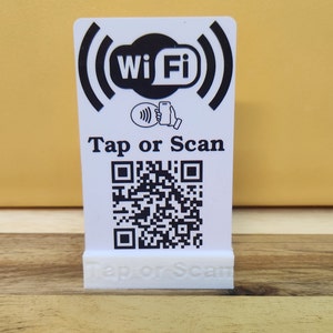 Wlan Netz Info Karte / scannen / Tap/ QR Code / NFC / Gast / Internet