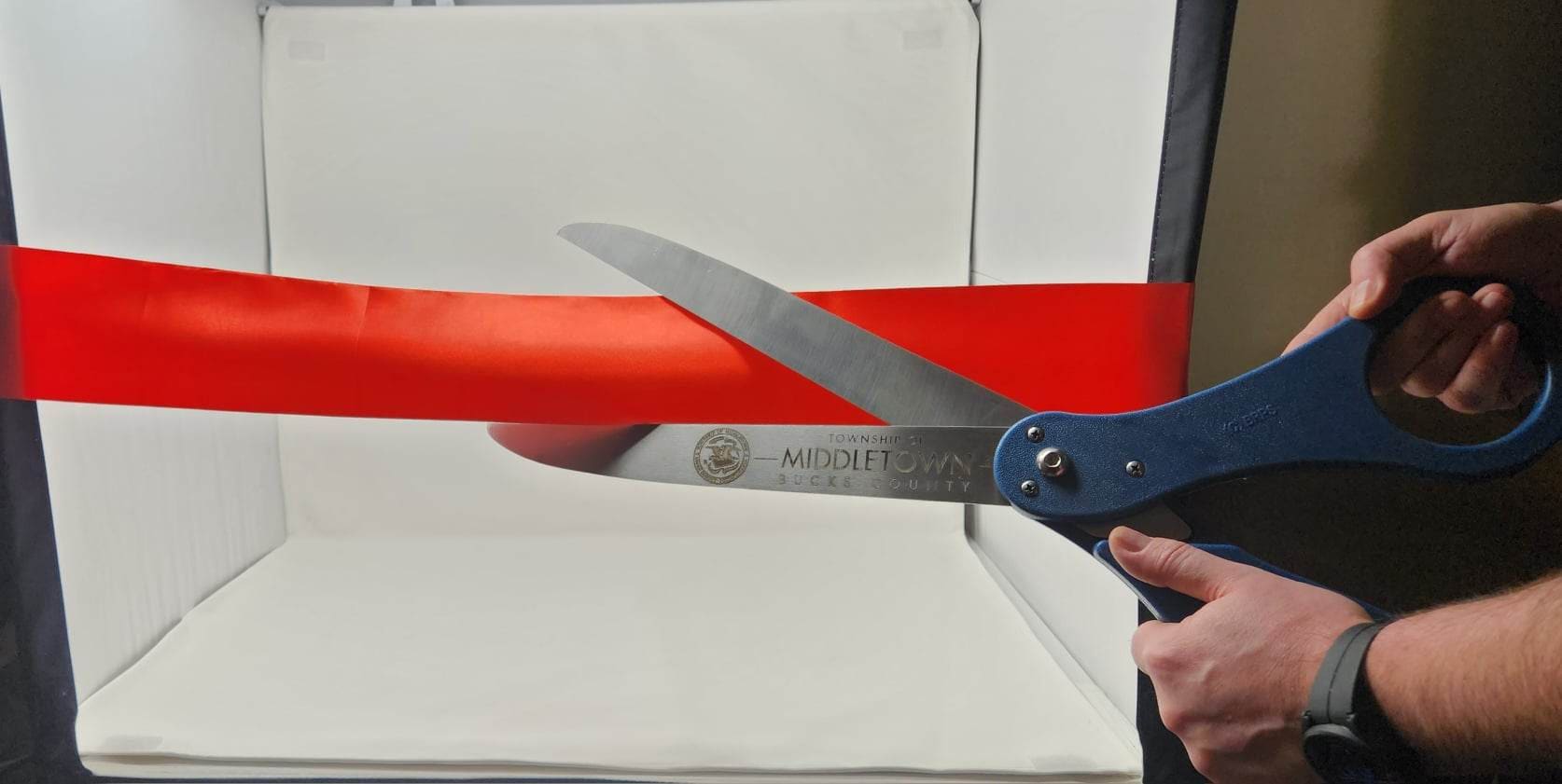 Custom Printed Giant Ceremonial Scissors and Ribbon