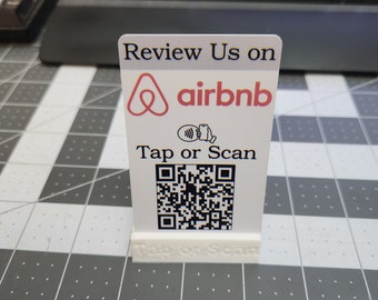 NFC / QR-code Beoordeel ons op AirBnB-kaart
