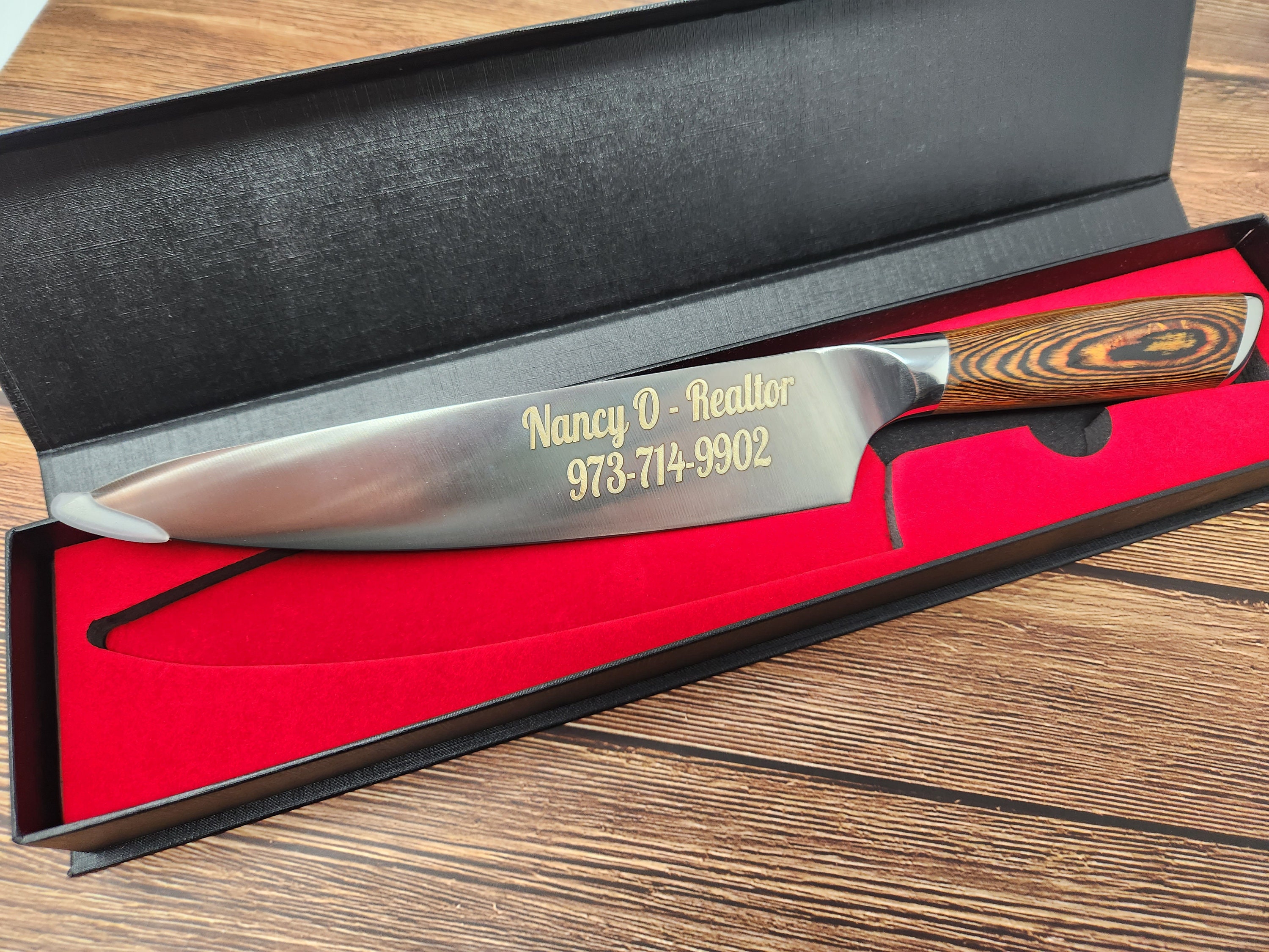 Custom Etched Chefs Knife / personalized knife / kitchen knife / 8" knife